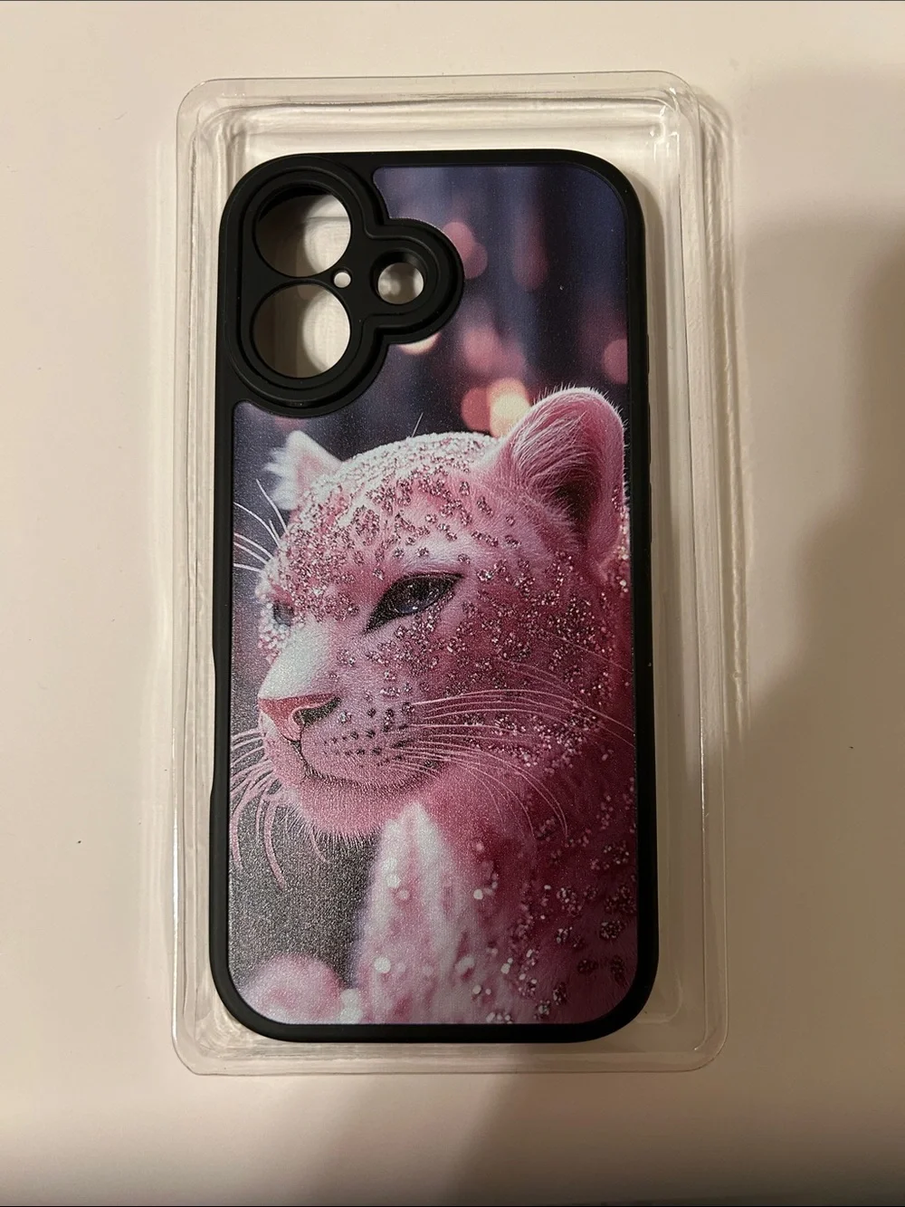 Ip 17 case floral wireless charging compatible military grade pink leopard NEW